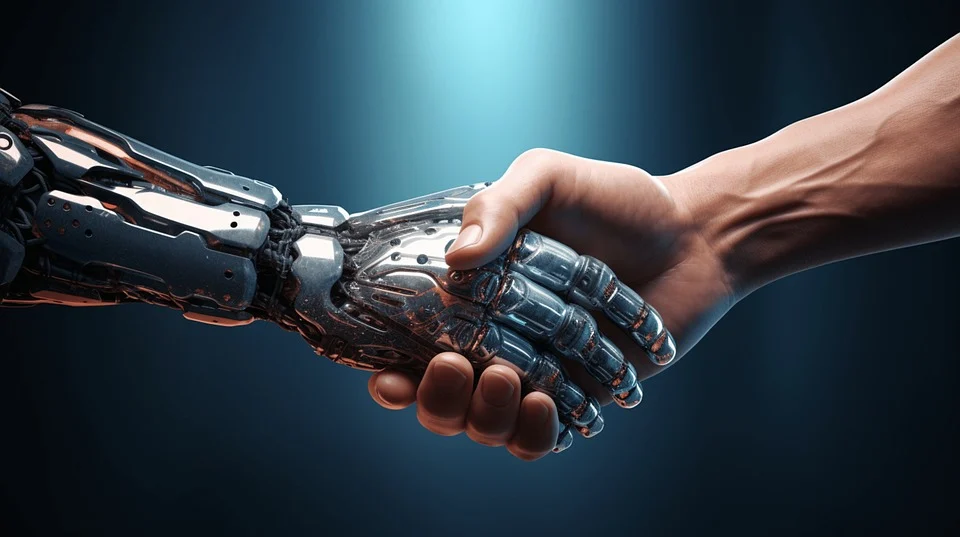 handshake ai human hand