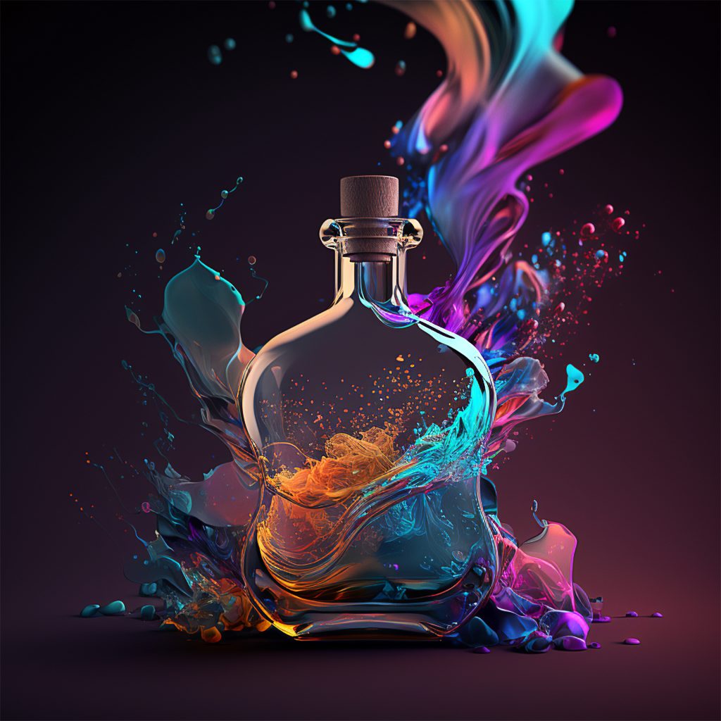 medium vecteezy luxury colorful perfume bottle photo in black background 22338065 medium