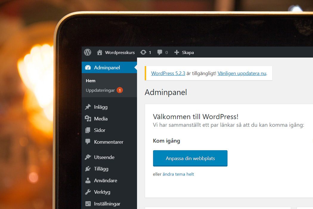 skapa hemsida med wordpress3